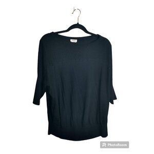 Akris Punto Black Wool Slouchy Top, size L-XL approximately, see measurements